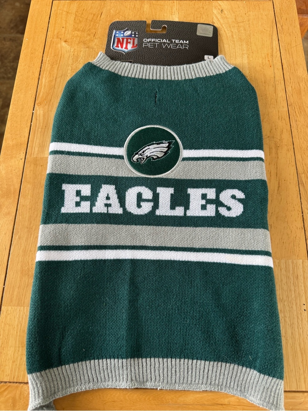 NFL Philadelphia Eagles Teal and Gray Knit Pet Jersey